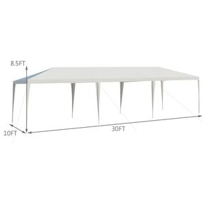 10 X 30 Feet Wedding & Party Gazebo <b>Canopy</b> <b>Tent</b> with Connection Stakes and Wind Ropes - Product Image 4