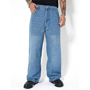 Jean baggy tendance pour jeunes, collection streetwear, coupe droite ample pour un ajustement confortable - Product Image 3