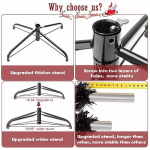 Albero di Natale in Pino Non Illuminato da 1,5 m, 500 Rami, Robusto Supporto in Metallo da 60 cm, per Ufficio, Casa, Negozio, Realizzato in PET e PVC Durevoli - Product Image 2