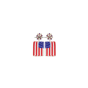 Pendientes Patrióticos de Moda, Joyería para Fiestas de Estados Unidos, Regalo del Día de la Independencia, Pendientes del 4 de Julio para Mujer, Diseño con Cuentas de la Bandera Americana - Product Image 1