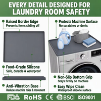 Tapis en silicone imperméable et lavable pour la protection du dessus de la machine à laver et du sèche-linge