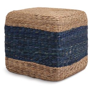 Coussin de tabouret en jacinthe d'eau vietnamienne tressé à la main, coussin ottoman en jonc de mer naturel par KingCraftViet - Product Image 6