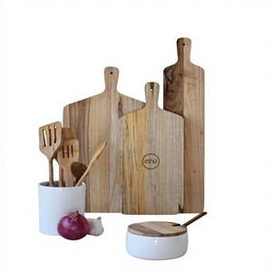 Planche à découper en bois artisanale, planche à découper en bois naturel pour la préparation des aliments en cuisine, restaurant, hôtel, vente en gros - Product Image 4