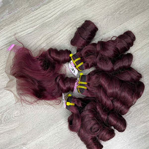 100% ผ้าทอแบบม้วนคู่ส่วนต่อขยายแบบเด้งเวียดนามสีเบอร์กันดี - Product Image 5