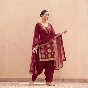 Heavy Britaline Soft Silk Elegant <b>Top</b> Bottom Set With Real Mirror Embroidery <b>Net</b> Dupatta Ready To Wear Suit By Royal Export - Product Image 4