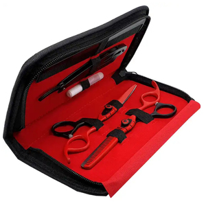 Factory Supply High-quality Professional Hair Scissor <b>Set</b> With Swivel Thumb <b>Barber</b> Scissor Kit Rubber Handle Scissors - Product Image 3