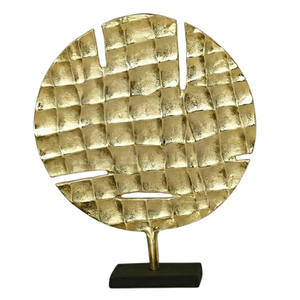 Metal Aluminum Sculpture For Luxury Decorative Metal Art Decor Statue Hotel Metal Figurine Home <b>Table</b> Decoration Gold Color - Product Image 1