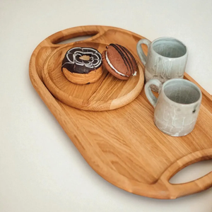 Bandeja de Servir de Madera Pulida Sostenible al por Mayor, Diseño Antiguo, Apta para Lavavajillas, Compartimento Único, Mango de la Mejor Calidad - Product Image 5