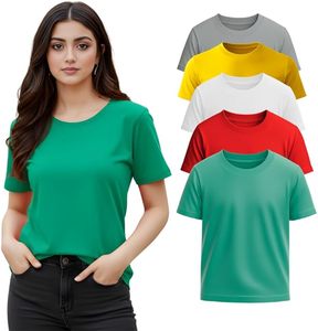 T-shirt surdimensionné à manches courtes et col rond pour femme, 100% coton, qualité supérieure, éco-responsable, streetwear tendance, OEM personnalisé - Product Image 4