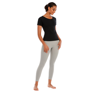 Compression Tshirt Woman Fast Dry T-shirts <b>Womens</b> Stretch <b>Tops</b> Custom Logo Long Sleeve Wourkout Seamless - Product Image 5