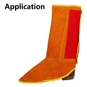 Couvre-chaussures et guêtres de protection en cuir de vachette résistant aux flammes, pour le soudage, protection de niveau D, résistant à la chaleur 500-1000°C - Product Image 5