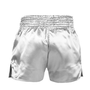 Shorts de boxe argentés pour hommes, coupe classique, respirants, en polyester, vêtements d'arts martiaux, taille adulte - Product Image 2