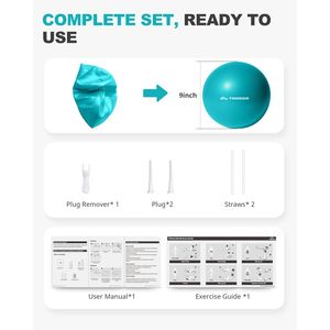 Pelota de Pilates de 9 Pulgadas para Ejercicios de Core, Fisioterapia, Equilibrio, Estabilidad, Estiramiento y Prácticas de Yoga - Product Image 2