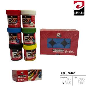 Peinture pour doigts 50ML, peinture bleue pour enfants, jouets de dessin - Product Image 3