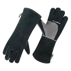 Gants de soudage en cuir de vachette renforcé, résistants, pour la sécurité industrielle, la protection des mains, la lutte contre les incendies et le barbecue - Product Image 5