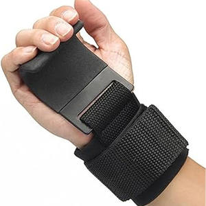 Ganchos de levantamiento de pesas profesionales de alta resistencia con logotipo personalizado, acabado mate, para entrenamiento de fuerza con barra, sin logotipo. - Product Image 4