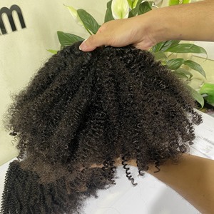 Top Quality Wholesale Kinky Curly Weft <b>Hair</b> Extensions Bundle Cuticle Aligned Natural <b>Color</b> Human <b>Hair</b> Bundles - Product Image 6