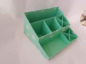 Boîte de rangement écologique en papier recyclé fait main pour bureau et école, ensemble de papeterie durable, outils de rangement personnalisables avec logo et couleur - Product Image 5