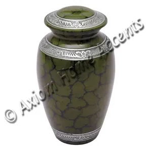 Metal Funeral Cremation Urn for Adult Ashes, Blue Fire Aluminum <b>Design</b> <b>by</b> Axiom Home Accents Selling Online Human - Product Image 5