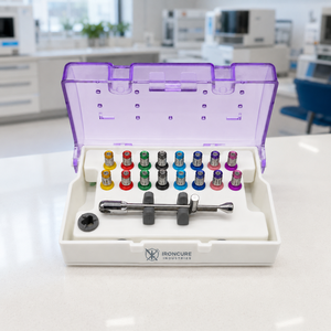Kit de Destornilladores Protésicos para Implantes Dentales, 16 Destornilladores Codificados por Color con Adaptador de Trinquete de Torque y Estuche de Almacenamiento - Product Image 4