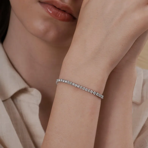 Pulsera de Diamantes Cultivados en Laboratorio de Lujo, Corte Brillante Redondo, 4.79CTW, Color E-F, Diamantes Certificados VVS2, Regalo de Boda, Joyería Fina - Product Image 3