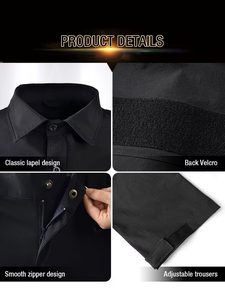 Black Cotton Quick-Dry Training Suit Long Sleeve Coat Security Guard Uniform Multi-Pocket Summer Duty Breathable Bangladesh - Product Image 5