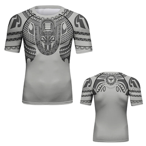 Men Long Sleeve Sun Protection Clothes Compression Boxing Jersey Quick Dry Muscular T <b>Shirt</b> For Men High Quality Custom Logo - Product Image 6