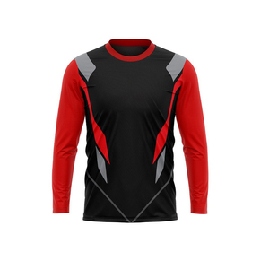 Maillot de sport personnalisé unisexe à manches longues, imprimé par sublimation, respirant, avec logo frontal, 100% polyester - Product Image 2