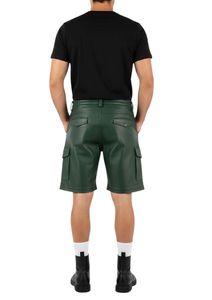 Servicio OEM, Pantalones Cortos de Cuero para Hombre, Personalización Disponible, Cordón Ajustable, Transpirables, Seis Bolsillos, Pantalones Cortos de Cuero Casuales para Hombre - Product Image 3
