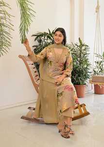 Ensemble Kurta traditionnel indien pour femmes en rayonne beige à imprimé floral, longueur genou, avec dupatta, dentelle et franges, coupe classique, décontracté, toutes saisons - Product Image 6