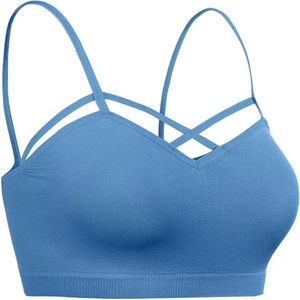 Sujetador deportivo elástico de tiras cruzadas para mujer, top de yoga, gimnasio, fitness, entrenamiento, ropa deportiva, venta al por mayor, sujetador atlético para fitness - Product Image 5