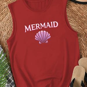 MERMAID con concha marina púrpura Chaleco casual para mujer - Product Image 3