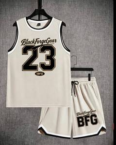 Conjunto de Camiseta de Baloncesto Negra sin Mangas, Pantalones Cortos Deportivos, Uniforme de Entrenamiento Atlético, Número Personalizado, 100% Poliéster con Cordón Ajustable - Product Image 4