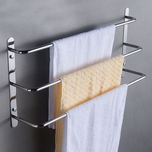 Hand-polished 304 Stainless Steel Three-Towel Bars Towel Rack Wall-Mounted Multilayer Bathroom Accessories 17.72 Inch - Product Image 1
