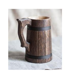 Taza de Madera de Fabricación India, Tamaño Personalizado, Proveedor Mayorista, Taza de Madera Tipo Barril, Taza Vikinga de Lujo Moderna de Madera y Acero Inoxidable - Product Image 1