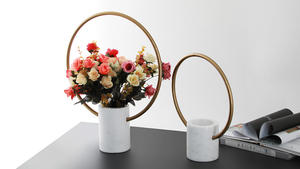 Florero Metálico de Estilo Costero Moderno de Alta Calidad, Realza Arreglos Naturales y Artificiales, Decoración para Sala de Estar, Florero de Piso/Mesa - Product Image 4