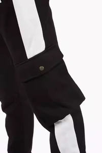 Pantalon de jogging décontracté pour homme, haute qualité, automne, en coton infroissable, avec braguette zippée, logo personnalisé, coupe droite, vente en gros - Product Image 4