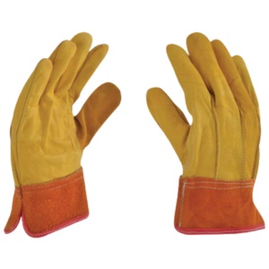 Gants de soudage TIG en cuir de buffle pleine fleur et croûte, ignifuges, robustes, résistants aux étincelles, pour la construction et le barbecue, protection des mains pour soudeurs - Product Image 1