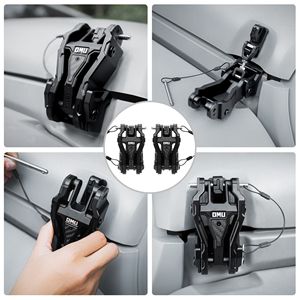 Cierres de Seguridad Ajustables de Aluminio para Capó de la Serie Genesis de OMU, Compatibles con Jeep Wrangler JK/JKU 2007-2017 - Product Image 6