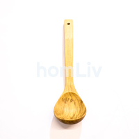 Cuchara de Sopa de Madera de Teca Natural OEM, Ecológica, Sostenible, de Grado Alimenticio, Sin Pintura ni Barniz, Halal, Personalizada