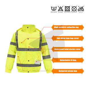 Chaqueta de Seguridad de Alta Visibilidad en Oferta, Chaqueta de Seguridad Reflectante para Construcción - Product Image 6