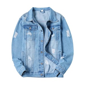 Wholesale Women's Casual <b>Quilted</b> Denim <b>Jacket</b> SOLID <b>Pattern</b> Plain Jeans Denim <b>Jacket</b> For Autumn Wholesale Price - Product Image 1