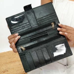 La más nueva cartera occidental de girasol de cuero con herramientas a mano, Cartera de mano de cuero genuino, Cartera de teléfono y tarjeta de crédito de piel de vaca personalizada para mujer - Product Image 6
