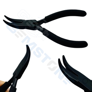 Pince professionnelle en acier inoxydable pour extensions de cheveux, à pointe incurvée, 4,75 pouces, pour micro-perles Nana, durable et réutilisable, usage commercial - Product Image 6