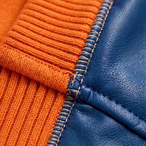 Veste de baseball universitaire classique personnalisée brodée pour homme, col montant, logo frontal, coupe-vent, style automne urbain - Product Image 6