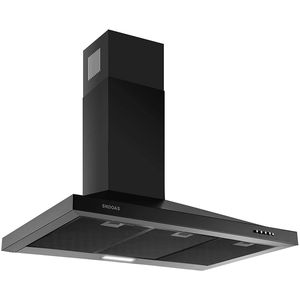 Cappa aspirante da parete nera da 36 pollici in acciaio inossidabile nero per cucina - Product Image 5