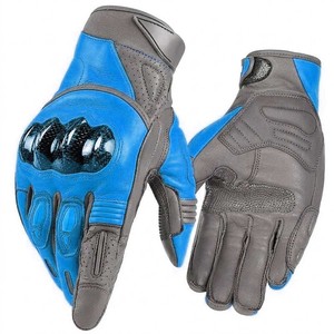 Gants de moto en cuir pour l'hiver, imperméables, doublés thermiquement, compatibles écran tactile, tendance USA Europe - Product Image 1