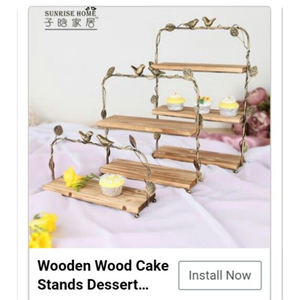 Support à gâteau à trois niveaux en métal avec des assiettes dorées et un cadre noir pour une présentation élégante des desserts, accessoire de décoration pour la maison, l'hôtel et la cuisine. - Product Image 4