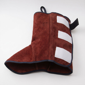 Spats industriels en cuir de vachette souple de qualité supérieure, certifiés CE, résistants à la chaleur, vêtements de sécurité flexibles - Product Image 5