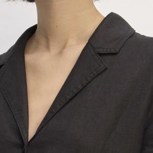 Vestido Camisero de Lino de Manga Corta para Mujer, 100% Lino Tejido, Vestido Camisero de Verano con Botones, Faldas, Ropa Orgánica para Mujer - Product Image 3